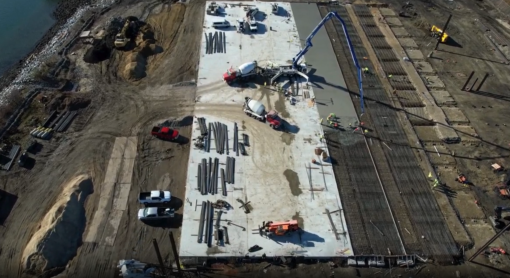 construction site aerial image