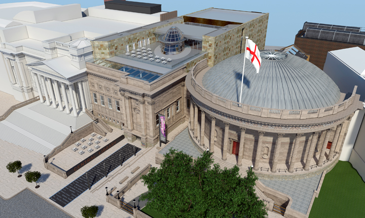 Aerial image of liverpool library